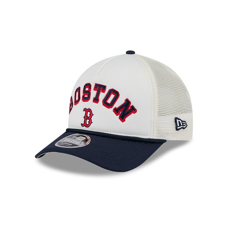 Boston Red Sox Chrome Arch 9FORTY M-Crown A-Frame Trucker Hat OS