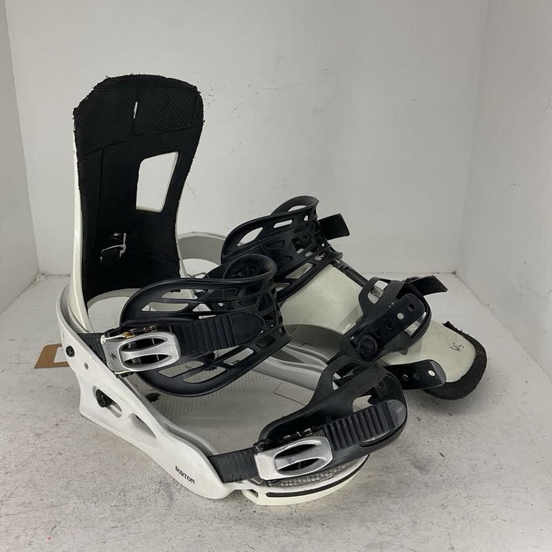 Burton Freestyle Snowboard Bindings M White/Black Used