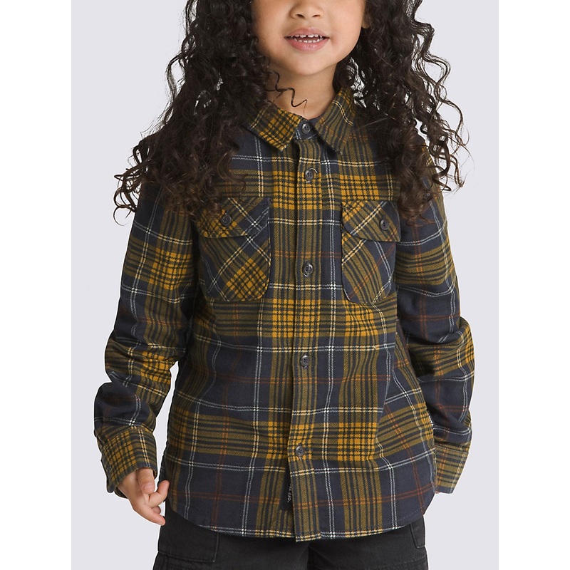 Otis Long Sleeve Buttondown Shirt (Kids 2-7) 04 PARISIAN NIGHT (JDU)