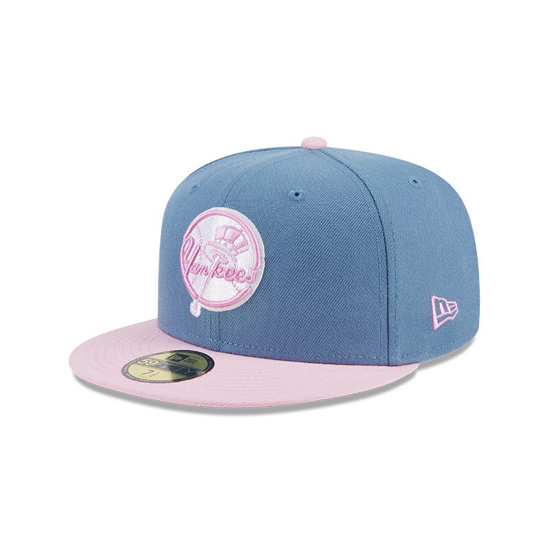 MLB Color Pack Pink Light Blue 59FIFTY Fitted Hat NEW YORK YANKEES 7
