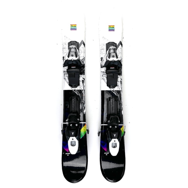 Snowjam 90cm Artimis Skiboards w. Atomic ski bindings