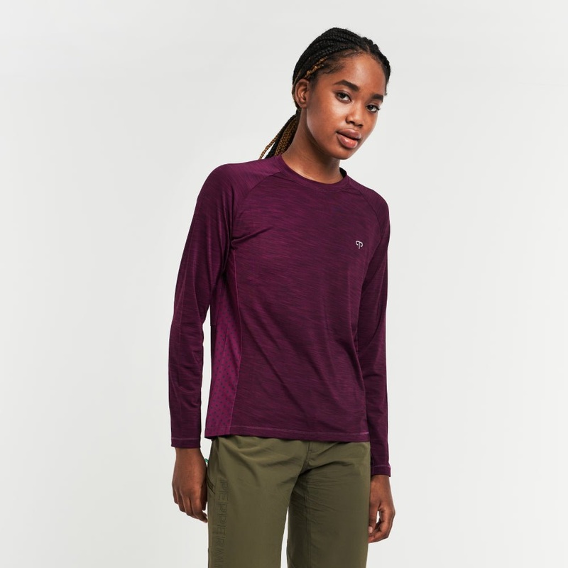 Peppermint MTB Long Sleeve Womens Jersey Burgundy XS