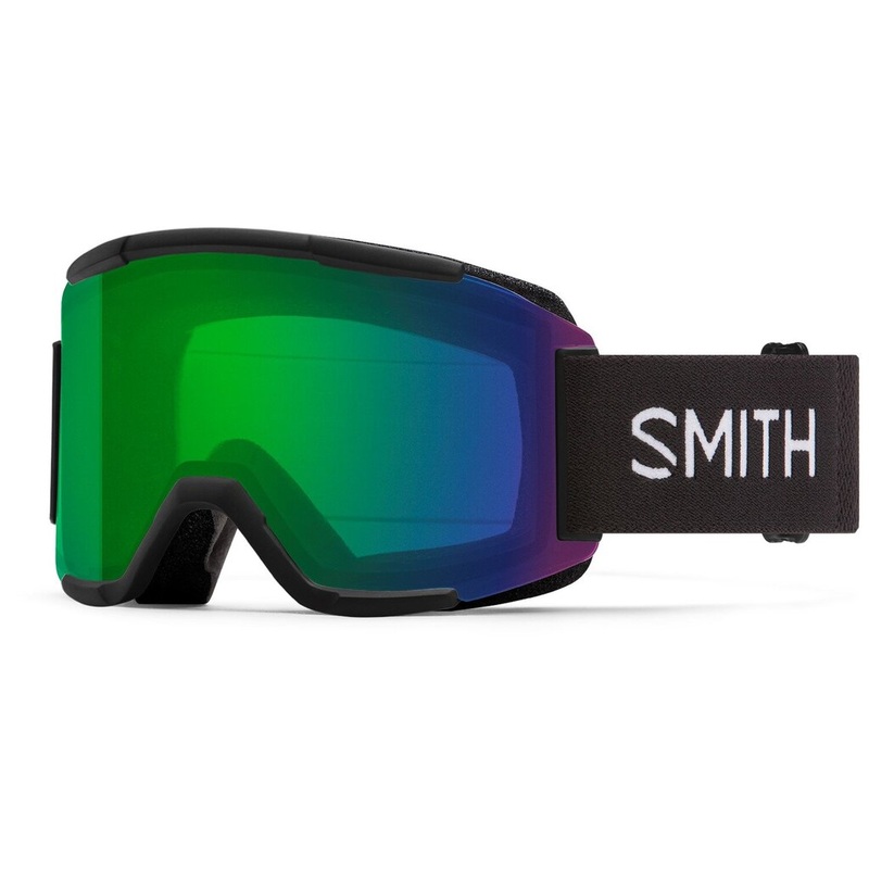Smith Squad Goggles Medium Fit Black / ChromaPop Everyday Green Mirror New