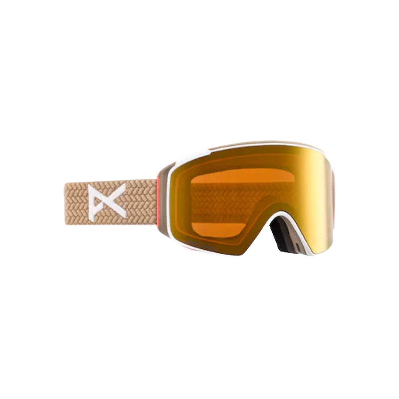 Anon M4S Cylindrical AF Goggles + MFI Face Mask 2025 Black | Perceive Sunny Red
