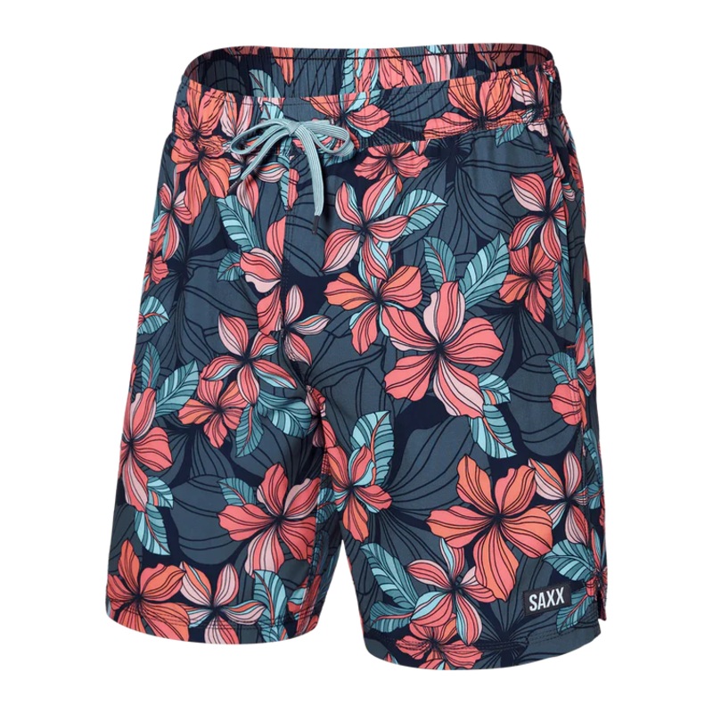Oh Buoy Stretch Volley Swim Shorts 7″ – Deep Jungle/Maritime S